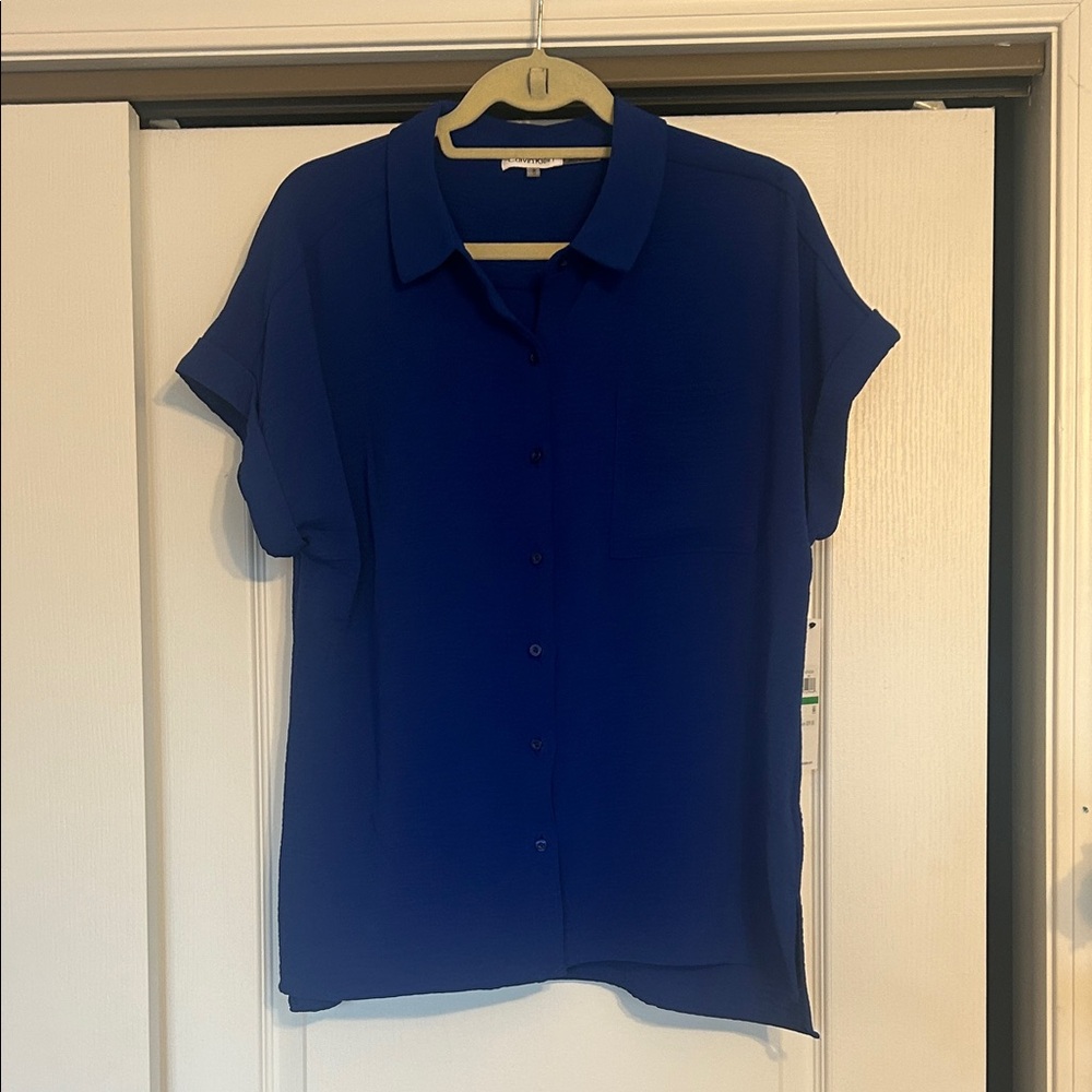 Calvin Klein Royal Blue Button-Down Shirt